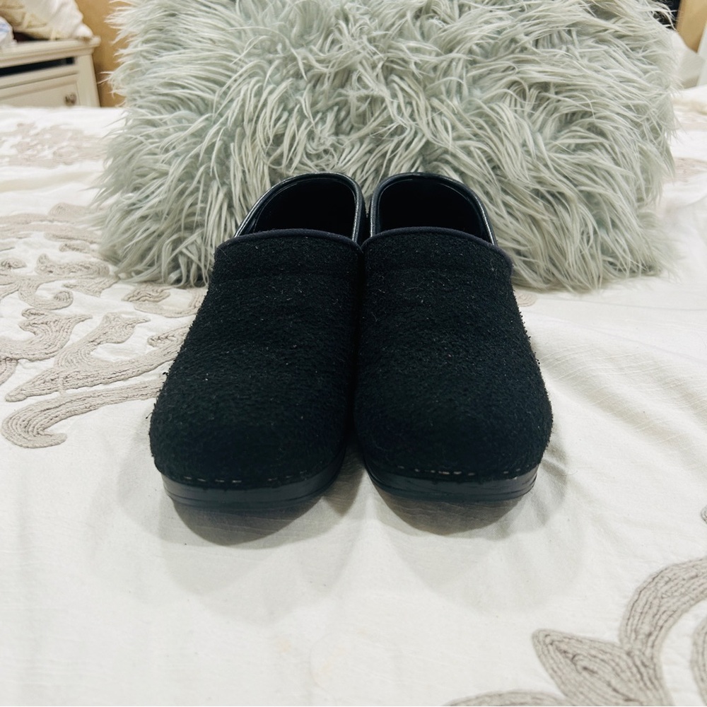 Dansko Black Wool Felt Professional Clogs Comfort Work Shoes Womens 7